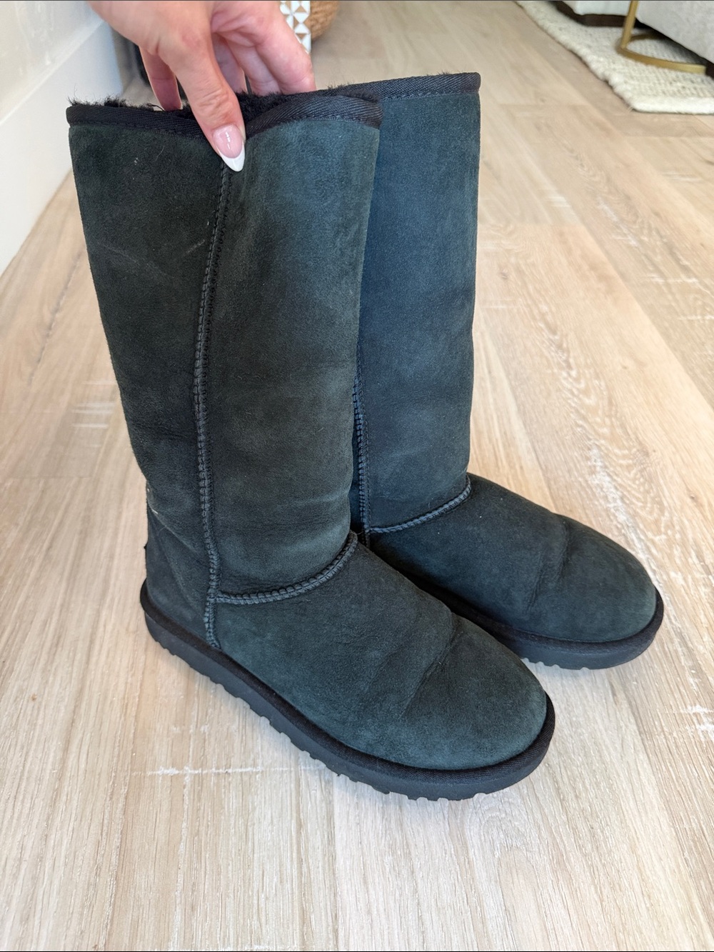 Black Tall Uggs Size 7